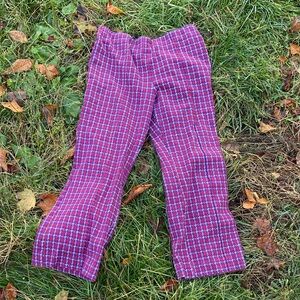 Maeve Purple and Red Plaid Pants